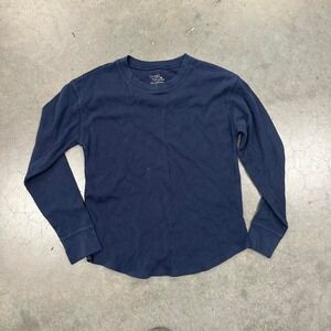 Navy blue long sleeve thermal shirt